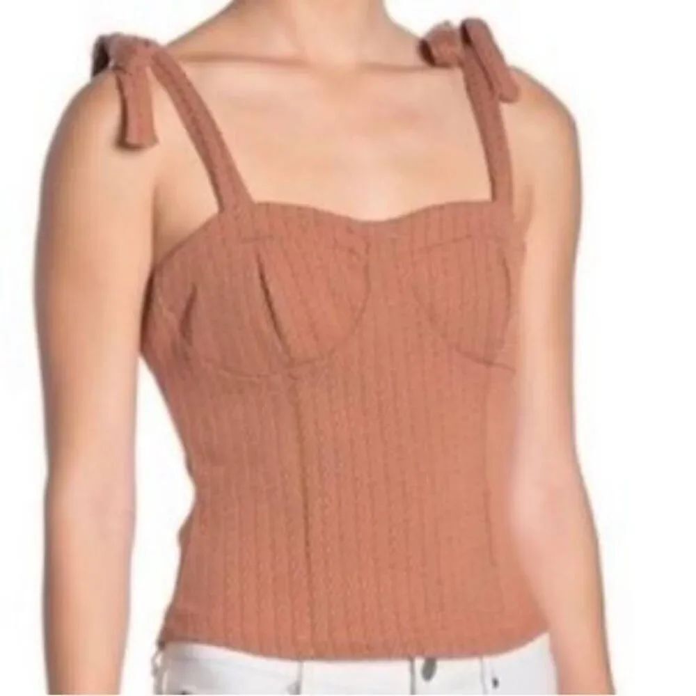 Free People Sunflower Corset Crop Top